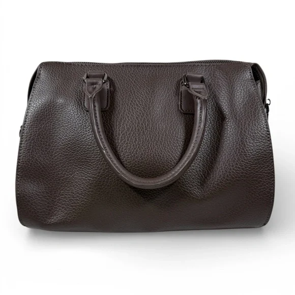 Steve Madden Brown Faux Leather Satchel Medium Handbag Crossbody - Picture 3 of 12